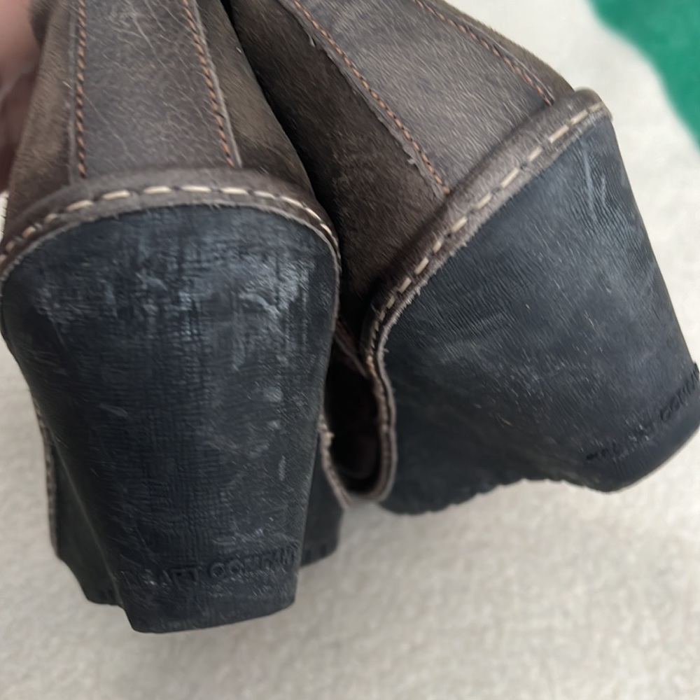 Brown Leather The ART Company Wedge Heel Boots Size 42 - Picture 4 of 5